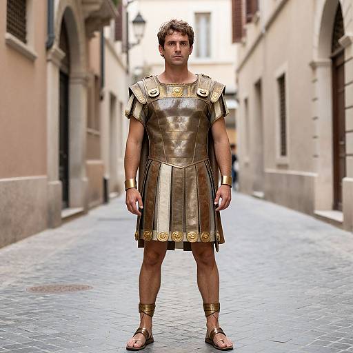 Man in Roman Toga Costume
