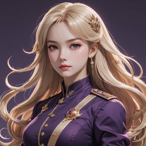 Elegant Anime Portrait of a Young Woman