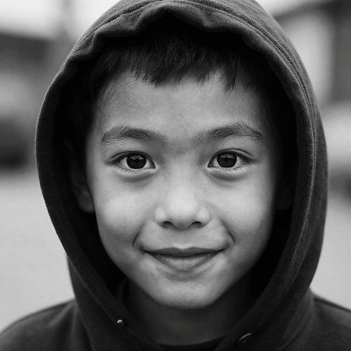Striking Black-and-White Portrait of a Boy