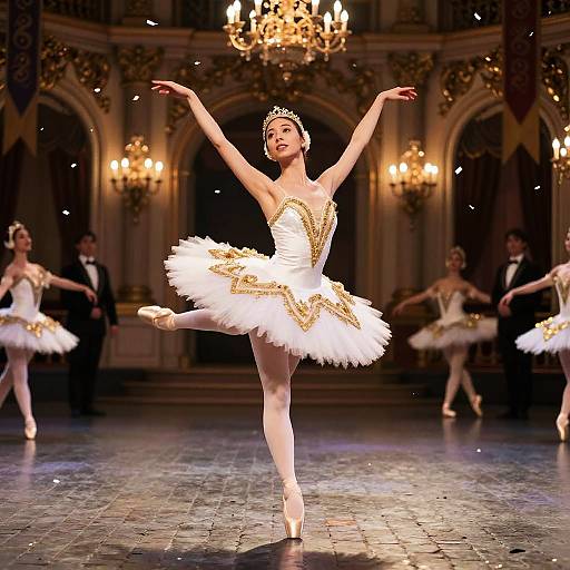 Elegant Russian Ballet Soloist Mid-Spin