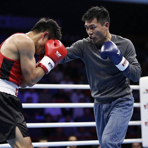 Action-Packed Boxing Match Photograph