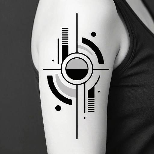 Minimalistic Geometric Tattoo Art