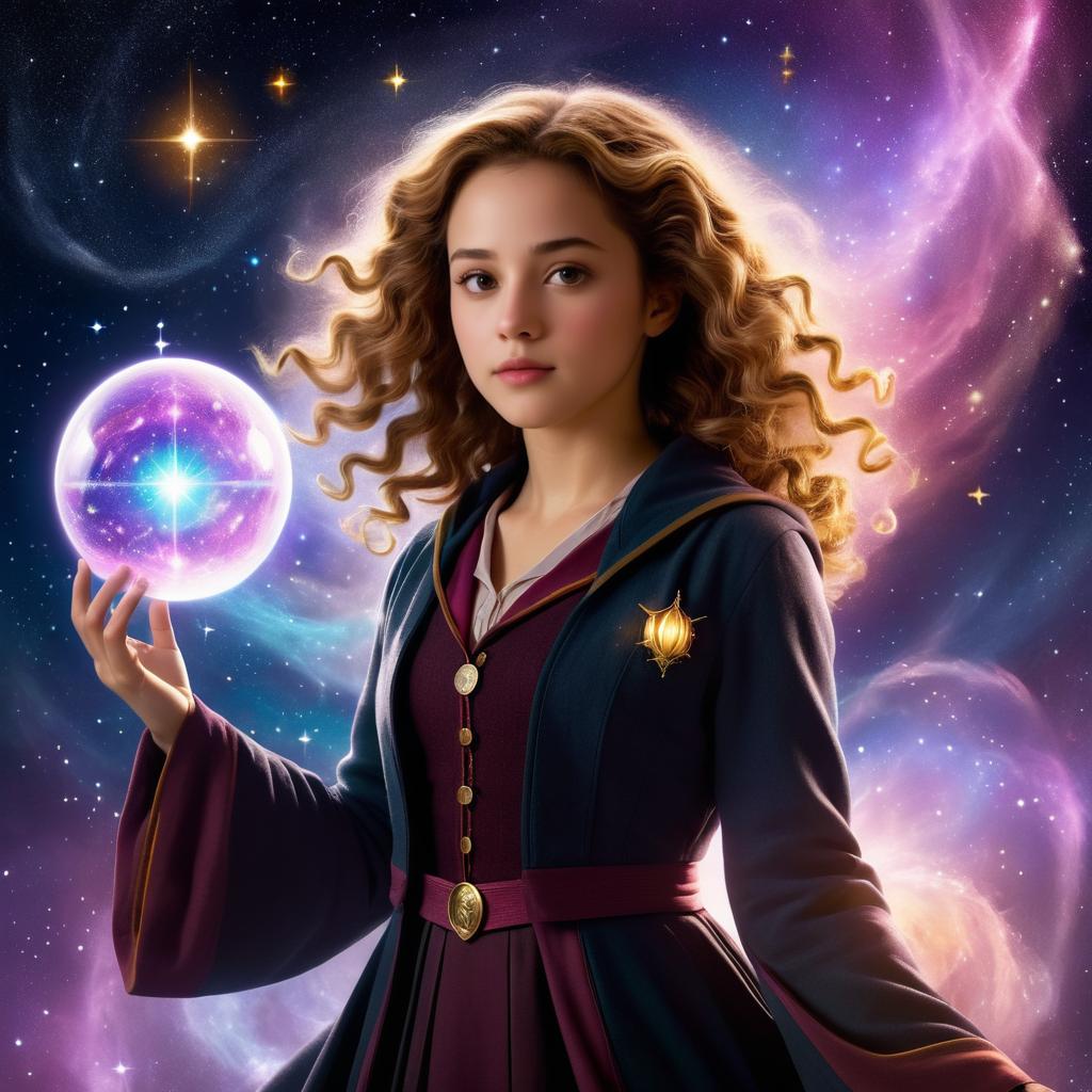 Celestial Hermione Granger in Cosmic Hogwarts