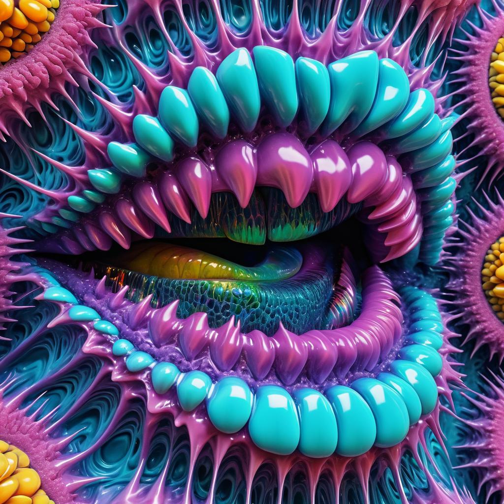 Surreal Psychedelic Entity with Teeth