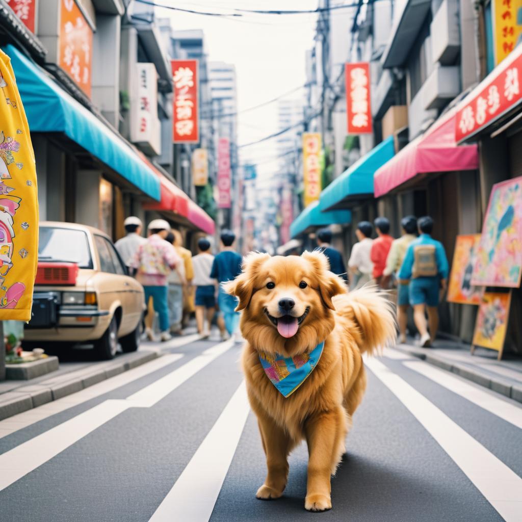 Time-Traveling Golden Retriever in 1980s Tokyo