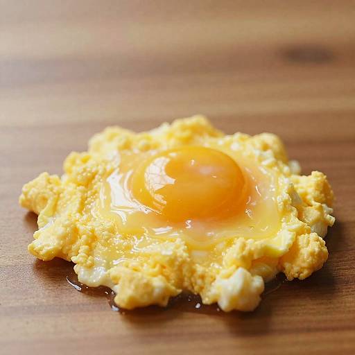 Silky Yolk Scrambled Egg on Oak Table