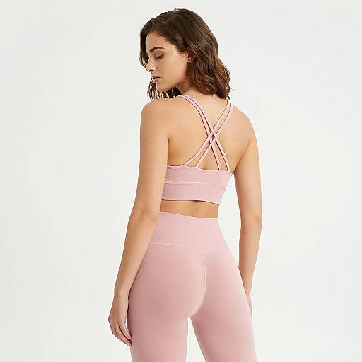 Slender Woman in Pink Activewear