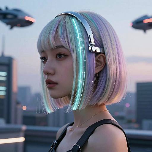 Futuristic Fiber Optic Hairstyles