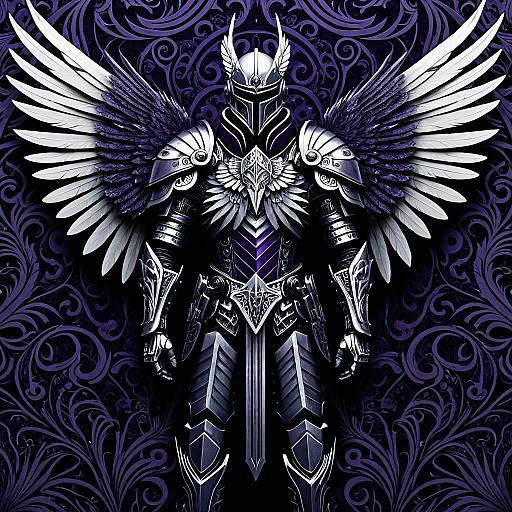 Gothic Warrior with Mechanical Wings