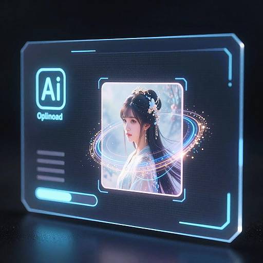 Futuristic AI Art Generator Interface