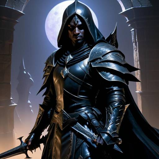 Dark Elf Assassin in Fantasy Armor