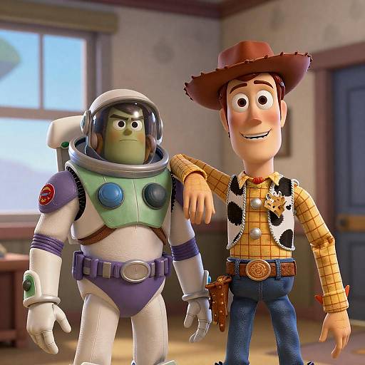 CGI Space Ranger and Cowboy Characters