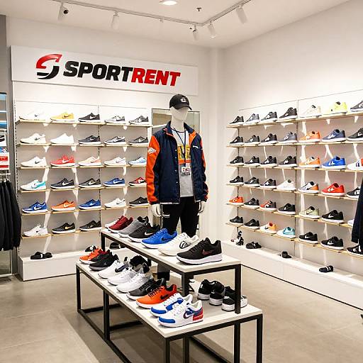 Bright SPORTRENT Sneaker Store Interior