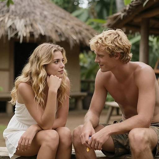 Intimate Moment in a Jungle Retreat