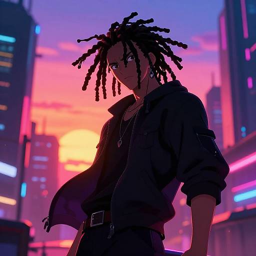 Cyberpunk Anime with Dreadlocks