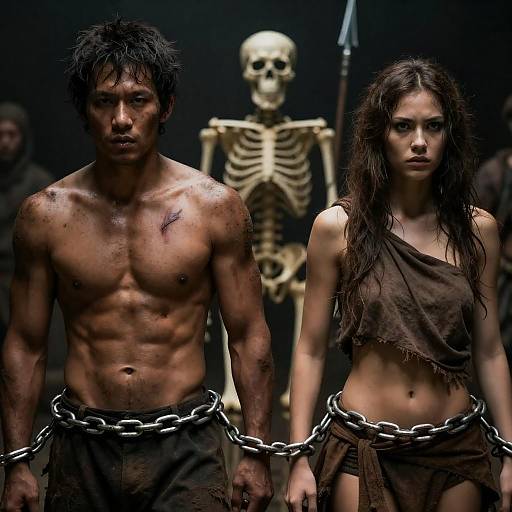 Dramatic Scene of Captivity and Conflict