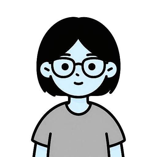 Minimalist Digital Portrait with Glasses