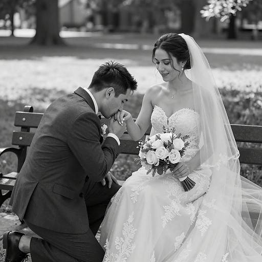 Romantic Black and White Wedding Moments