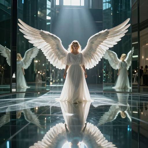 Silent Cathedral Angel Reflection