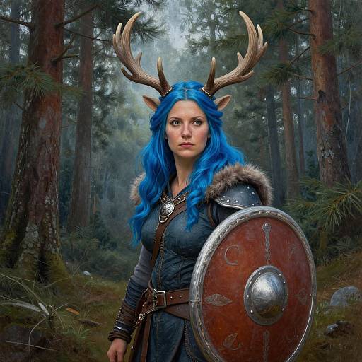 Realistic Viking Shield Maiden Portrait
