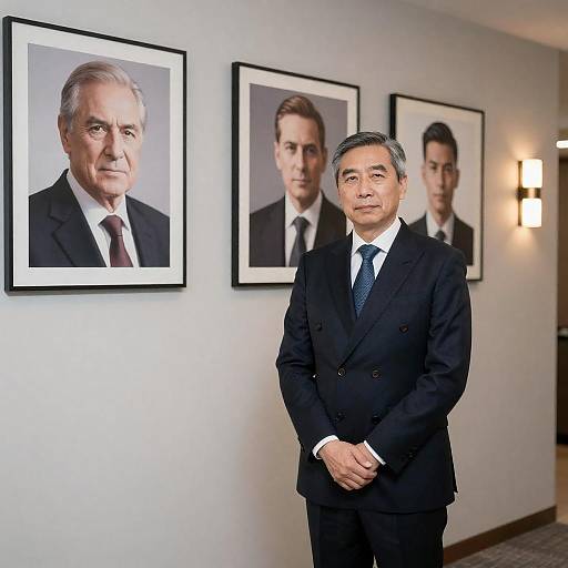 Sophisticated Portraits in a Hallway