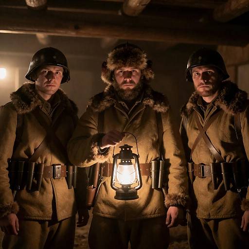 Bearded Men in Winter Gear Portrait