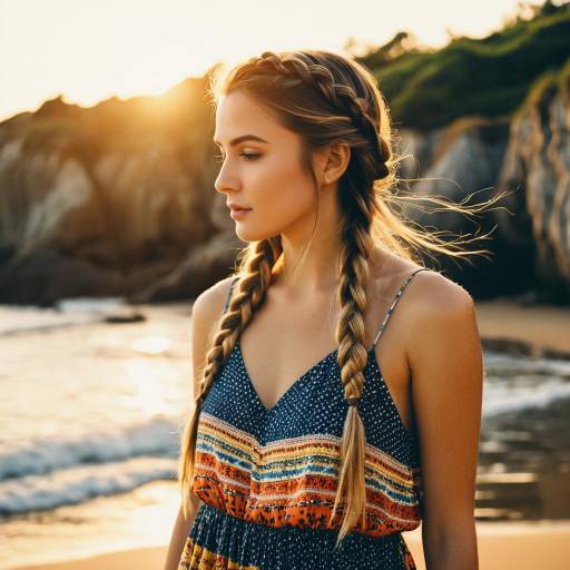 Elegant Waterfall Braid in Summer Fashion