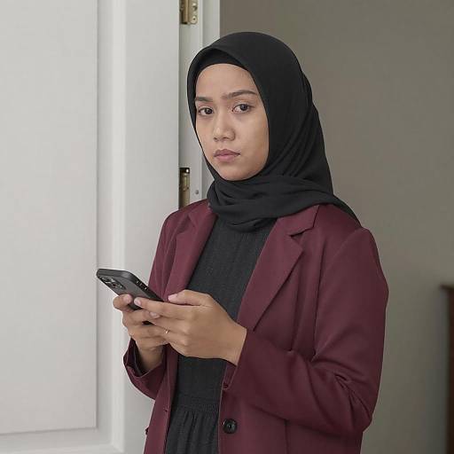 Asian Woman in Hijab Indoors