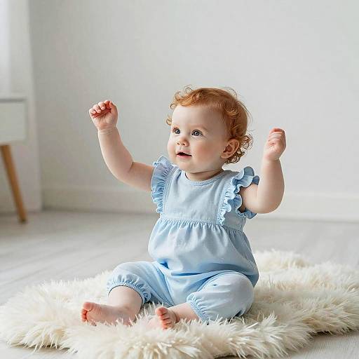 Curious Infant in Scandinavian Room