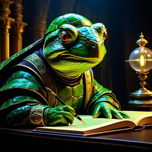 Cinematic Scholar Turtle Portrait