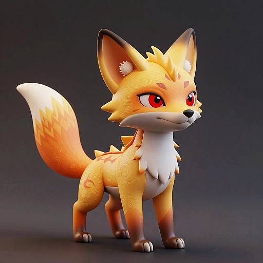 Mischievous Fox Toy Figurine
