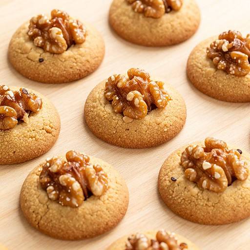 Golden Eggless Coffee Walnut Cookies