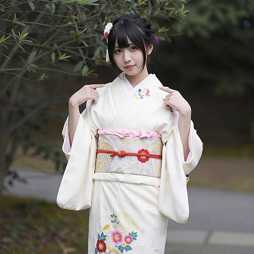 Woman in Kimono Inspired by Miyuki Shirogane