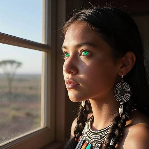 Aboriginal Woman in Morning Light