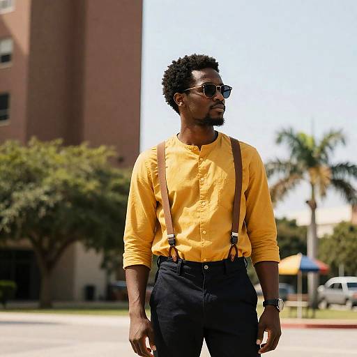 Stylish African-American Man Outdoors