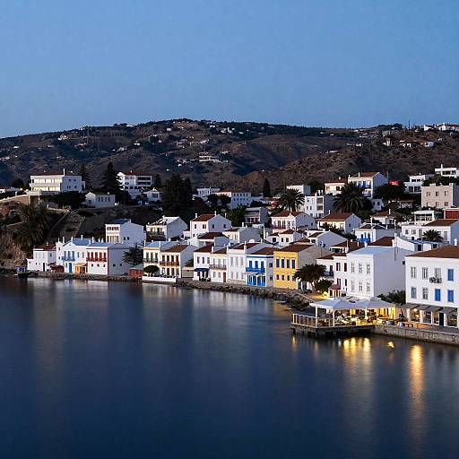 Twilight Coastal Town Photography