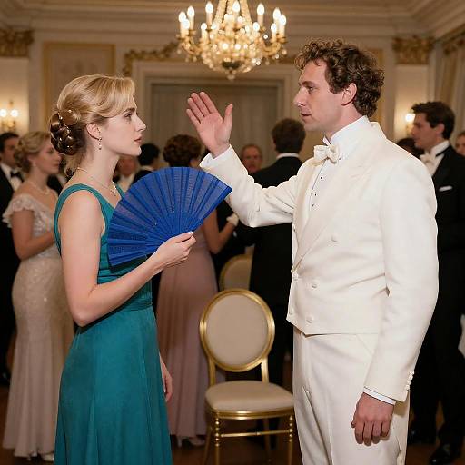 Elegant Ballroom Gathering with Gestures