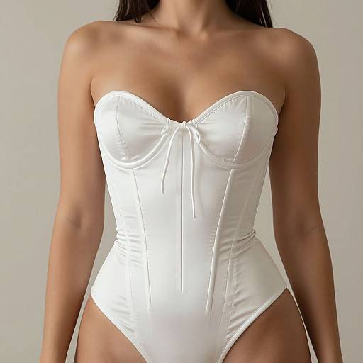 Close-Up White Corset Costume