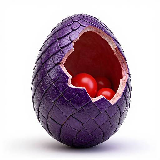 Realistic Dragon Egg with Cracked Reveal