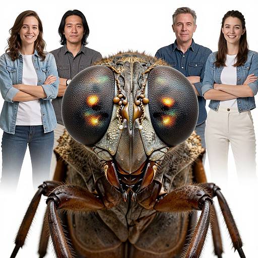 Glowing Insectoid Human Portrait