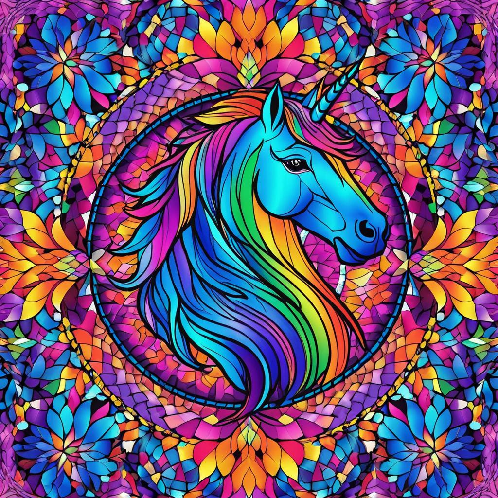 Inspiring Unicorn Kaleidoscope Design