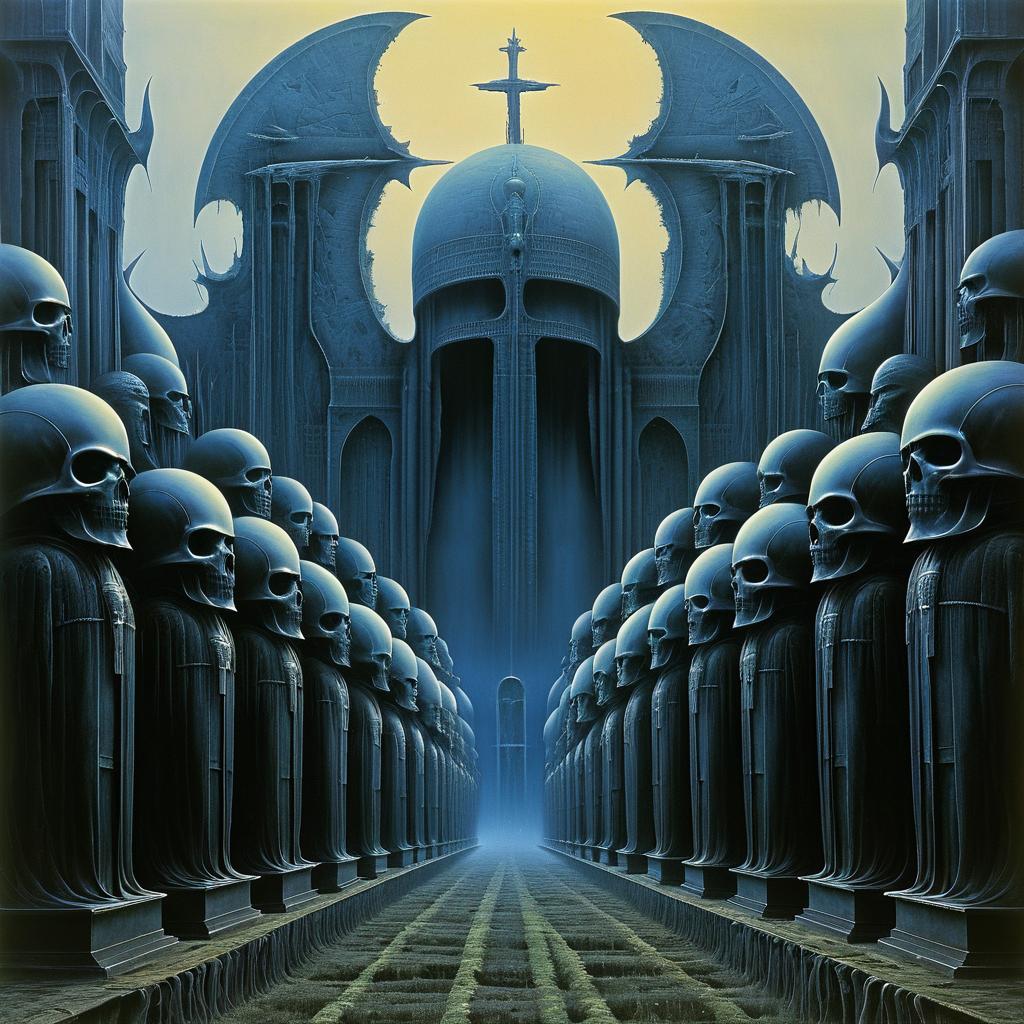 Surreal Fusion of Giger and Beksiński