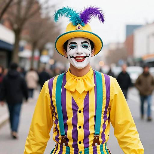 Colorful Mardi Gras Juggler Outfit