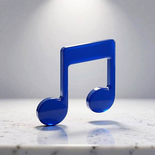 Sapphire Music Note Acrylic Render