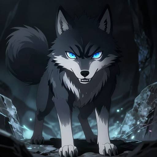 Anime Wolf Boy Half-Transformation