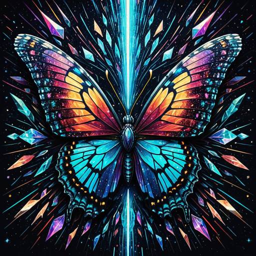 Psychedelic Crystal Butterfly