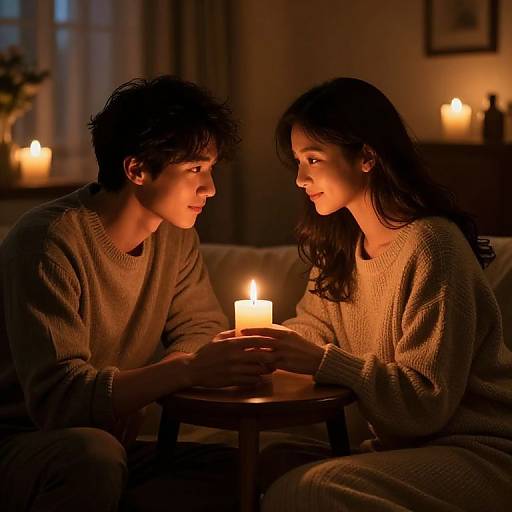Candlelit Intimate Sanctuary of Warmth