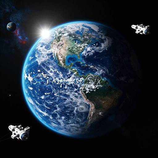 Futuristic Kepler-452b Orbital View