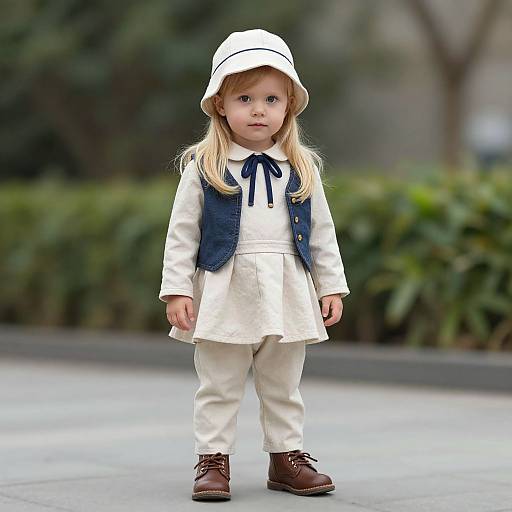 Blonde Girl in Sally Infant Costume