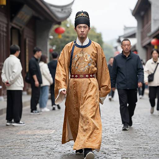 Traditional Chinese Costume Street Scene